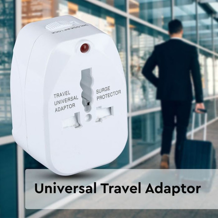 UNIVERSAL ADAPTOR WITHOUT OVERLOAD PROTECTION, DOUBLE BLISTER PACKAGE