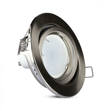 SKU 3470 GU10 Корпус Луна Кръг Оринтируема Сатен Никел с марка V-TAC