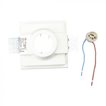 SKU 3641 GU10 Гипсова Отливка Квадрат Плитка 120х120 Бял с марка V-TAC