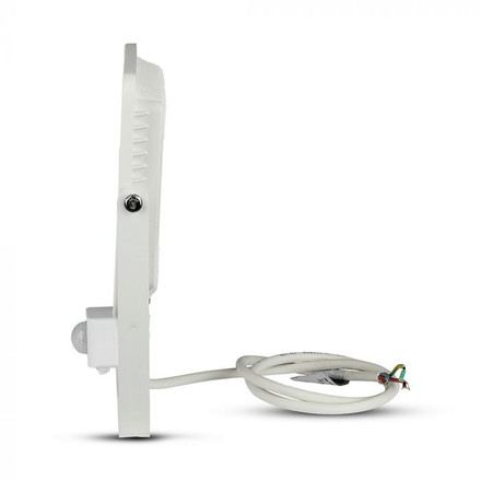 LED Прожектор със сензор 50W 4000К SAMSUNG ЧИП Бяло Тяло SKU 467 V-TAC