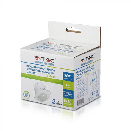 SKU 5090 Сензор За Движение Вграждане В Таван Бял с марка V-TAC