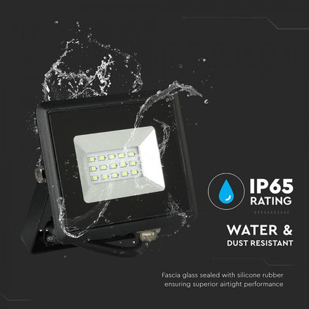 10W LED Floodlight SMD E-Series Black Body Green IP65
