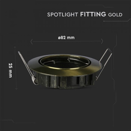 SKU 8579 GU10 Корпус Луна Кръг Оринтируема Злато с марка V-TAC