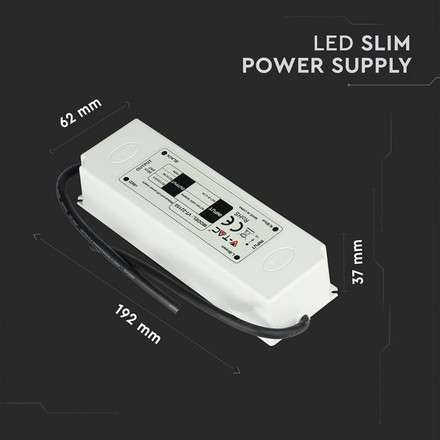 SKU 3250 LED Захранване - 150W Слим Пластик IP67 12V с марка V-TAC