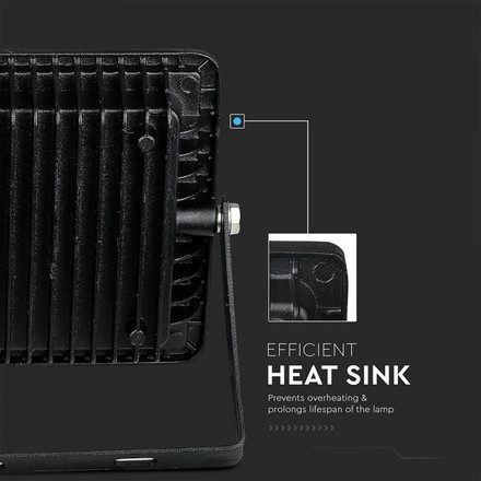 LED Прожектор 30W 3000К SAMSUNG ЧИП Черно Тяло SKU 400 V-TAC