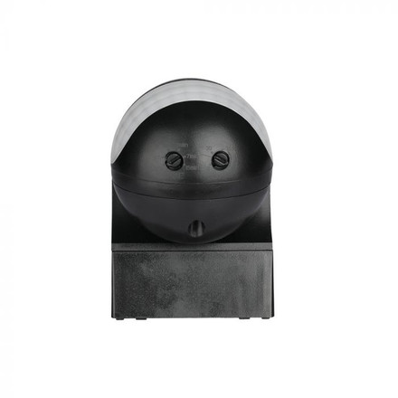 PIR Wall Sensor With Moving Head Black 