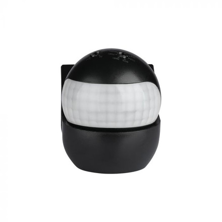 PIR Wall Sensor With Moving Head Black 
