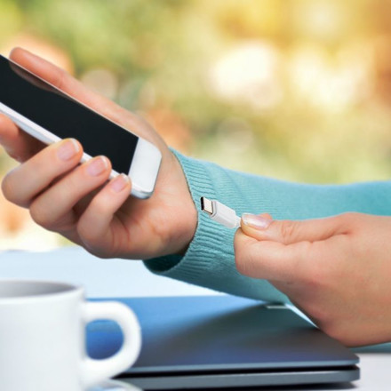 SKU 8482 1 M Type C USB Кабел Бял - Pearl Серия с марка V-TAC