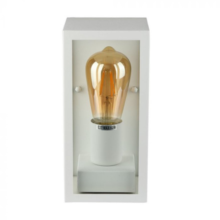 Wall Lamp 1*E27 Matt White Clear Glass 