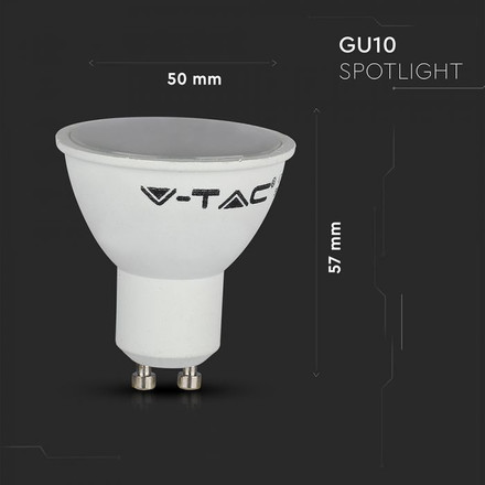 SKU 2757 LED Крушка - 4.5W GU10 Пластик SMART RGB + Топла и Студена Светлина с марка V-TAC