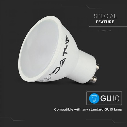 LED Bulb - 4.5W GU10 100` Plastic Milky Cover RGB + WW + CW 