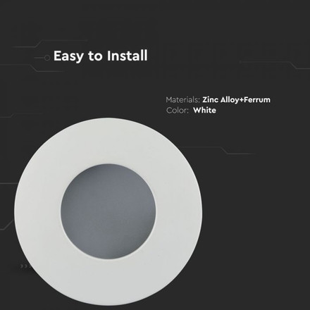 SKU 3669 GU10 Гипсов Корпус Външен Монтаж Кръг Бял IP54 с марка V-TAC