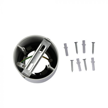 SKU 3669 GU10 Гипсов Корпус Външен Монтаж Кръг Бял IP54 с марка V-TAC