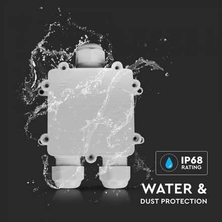 SKU 5981 Влагозащитена Кутия Бяла 3х8-12мм IP68 с марка V-TAC