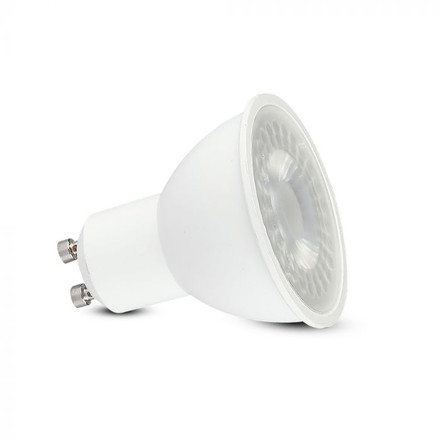 LED Крушка GU10 6W 4000К CRI 95+ Пластик с лупа SKU 7498 V-TAC
