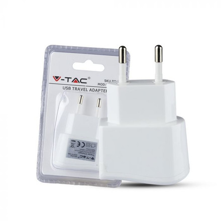 SKU 8791 USB Адаптер 2бр Блистер Бял с марка V-TAC