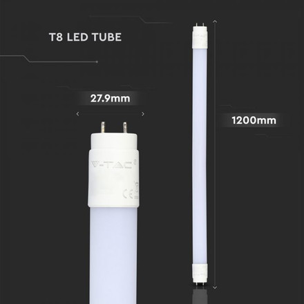 SKU 6264 LED Пура T8 18W - 120 см Nano Пластик 6400K Неротационна с марка V-TAC