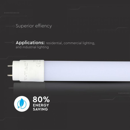 LED Tube T8 18W - 120 cm Nano Plastic Non Rotation 6400K