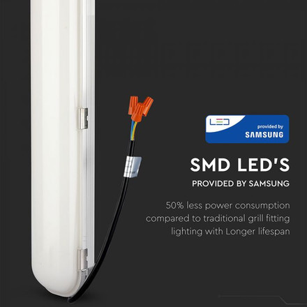 LED Waterproof Tube SAMSUNG CHIP - 60W 120cm 120LM/WATT 4500K