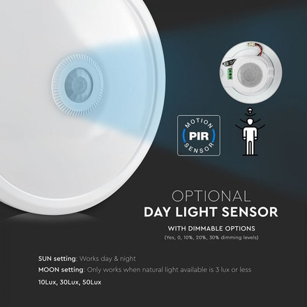 LED Dome Light - SAMSUNG CHIP 12W Sensor 3000K