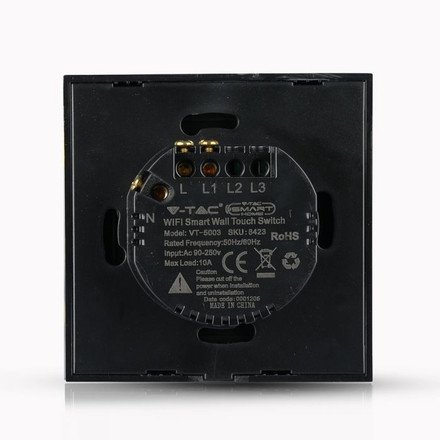 SKU 8423 WIFI SMART Touch Ключ Единичен Черен с марка V-TAC