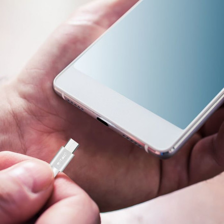 SKU 8489 1 M Micro USB Кабел Сребрист - Platinum Серия с марка V-TAC