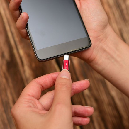 1 M Type C USB Cable Red  - Gold Series