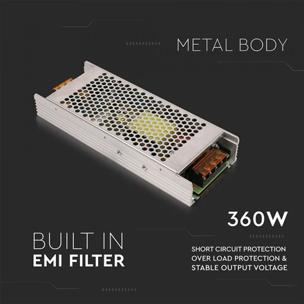 SLIM Power Supply - 360W 12V 30A IP20