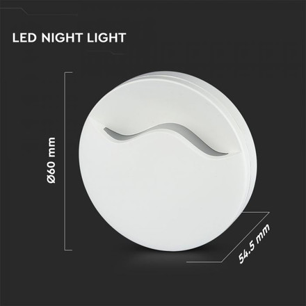 LED Night Light Round 60x54.5mm 3000K