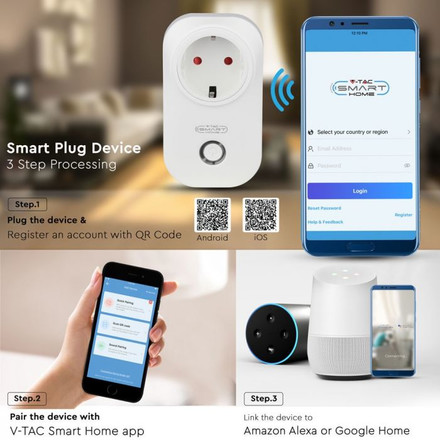 SKU 8415 WIFI SMART Контакт Преносим с марка V-TAC