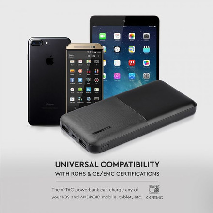SKU 8897 Външна Батерия Мини 10K Mah Черна с марка V-TAC