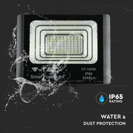 LED Прожекрор със соларен панел 20W 4000К SKU 8575 V-TAC