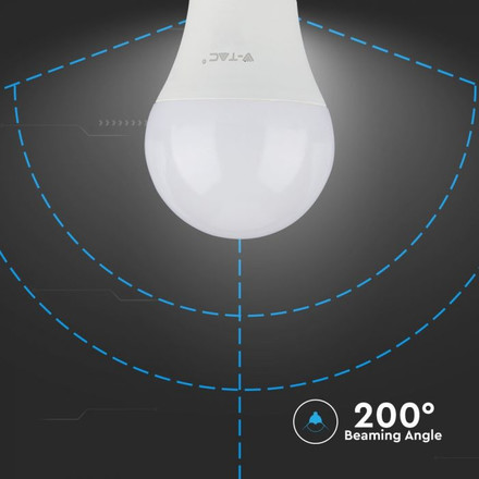 LED Крушка Е27 8.5W SAMSUNG ЧИП A++ A60 6400K SKU 254 V-TAC