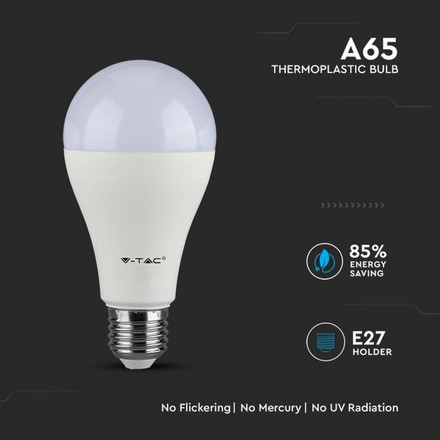 LED Bulb - SAMSUNG CHIP 12W E27 A++ A65 Plastic 6400K