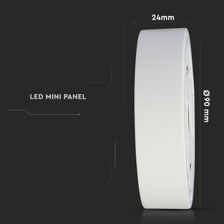 SKU 4904 6W LED Панел Външен монтаж Premium - Кръгъл Модул 3000K с марка V-TAC