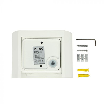 SKU 7091 6W Аплик Бяло Тяло Кръг IP65 4000K с марка V-TAC