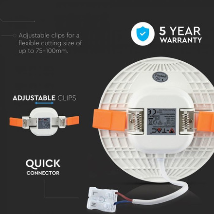 SKU 728 12W LED Реголируем Панел SAMSUNG Чип Кръг 4000К с марка V-TAC