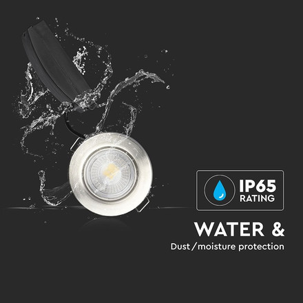 SKU 8173 5W LED Луна Пожароустоичива Никел Димираща 3000К с марка V-TAC