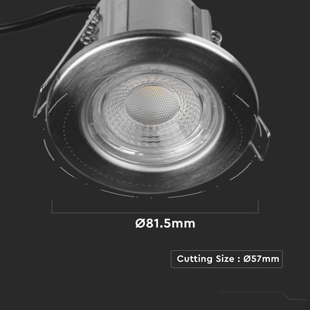 SKU 8173 5W LED Луна Пожароустоичива Никел Димираща 3000К с марка V-TAC
