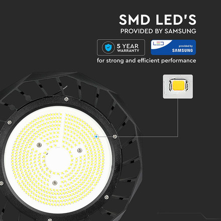 LED Highbay SAMSUNG CHIP - 100W  Black Body  140LM/W 4000K