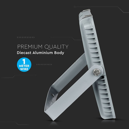 LED Прожектор 150W 4000К 120LM/W SAMSUNG ЧИП Сиво Тяло SKU 776 V-TAC