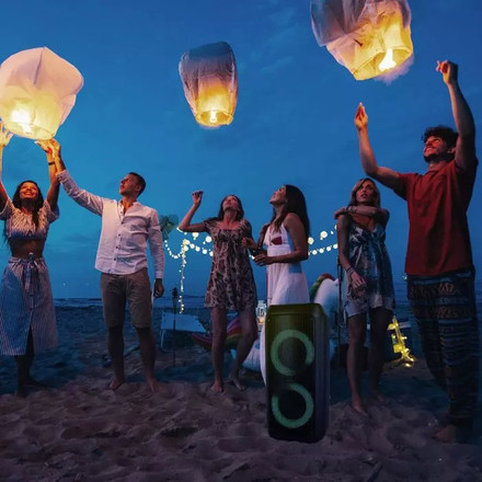 SKU 8981 35W Презараждаема Колона С 1 Жичен Микрофон RF Контрол RGB 2*6.5 inch с марка V-TAC