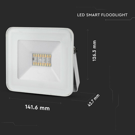 LED Прожектор с Bluetooth контрол 20W RGB+CCT Димируем Бяло Тяло SKU 5984 V-TAC