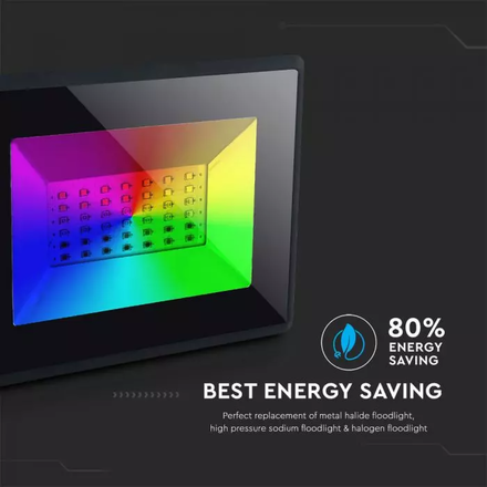 LED Прожектор с дистанционно 50W RGB SKU 5996 V-TAC
