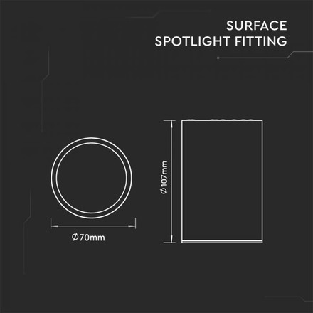 GU10 Surface Mounted Fitting White [CLONE]