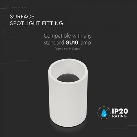 GU10 Surface Mounted Fitting White [CLONE]