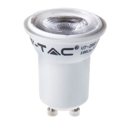 LED Spotlight - 2W GU10 ф30 Plastic 6400K 