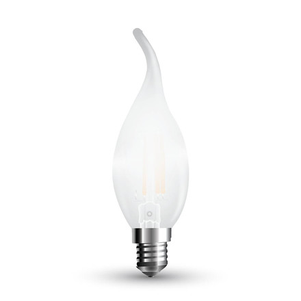 LED Bulb - 4W Filament  E14 Frost Cover Candle Tail 2700K Dimmable 