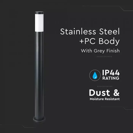 SKU 8594 Е27 Градинска Лампа 110СМ Неръждавейка Стомана Черен IP44 с марка V-TAC