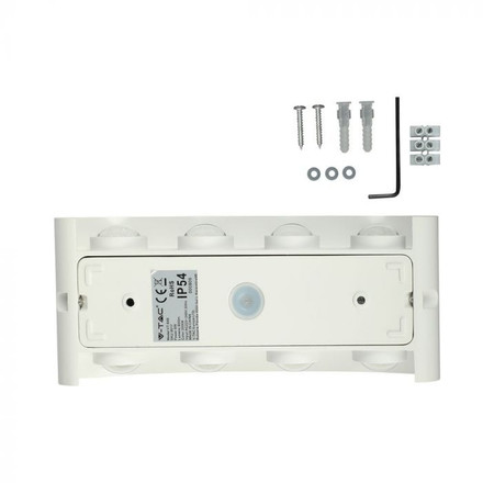 8W LED Wall Light Sand White IP54 4000K